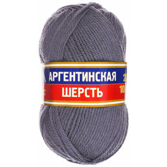 Пряжа Камтекс Аргентинская шерсть серый (169), 100%шерсть, 200м, 100г, 2шт