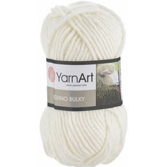 Пряжа Yarnart Merino Bulky молочный (502), 70%акрил/30%шерсть, 100м, 100г, 3шт