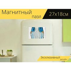 Магнитный пазл "Фигура, статуя, мадонна" на холодильник 27 x 18 см. Lots Prints