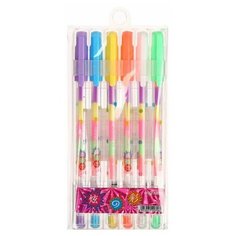 Набор гелевых ручек с блёстками, 6 цветов, в пластиковой упаковке Noname