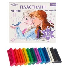 Пластилин мягкий «Детский», 12 цветов, 180 г, Холодное сердце Disney