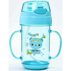 Поильник с трубочкой, 300 мл, с ручками Denco Store