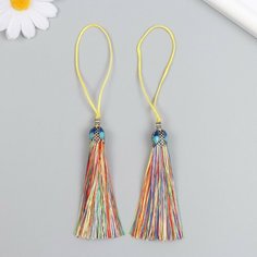 Декор для творчества текстиль "Кисть Падишах" разноцветный набор 2 шт 9х1 см Россия