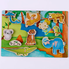 Обучающая доска с липучками «Где чей домик. Тропики» Fofa