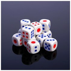 Кубики игральные, 1.6 х 1.6 см, 12 шт, 2 штуки Noname