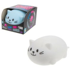 1TOY Игрушка-антистресс «Кот», 7 см, 6 цветов