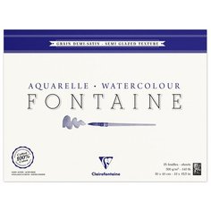 Альбом для акварели Clairefontaine Fontaine 30 х 40 см, 300 г/м², 25 л. белый