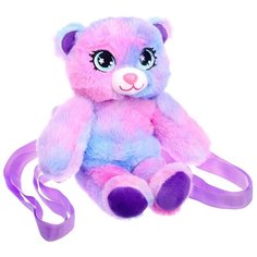 Игрушка-рюкзак Milo Toys Мишка, в мешочке, 10 см, фиолетовый