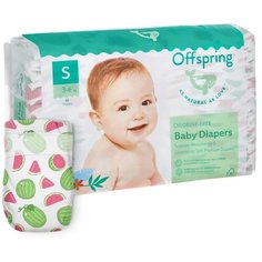 Offspring подгузники S (3-6 кг), 48 шт., арбузы