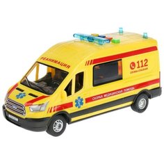 Машина "Ford Transit Реанимация" свет+звук, 22,5см, Технопарк