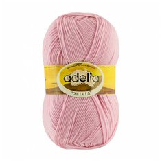 Пряжа Adelia Olivia, 60% акрил, 40% шерсть, 5*100 г, 250 м+-10 м, №25, светло-розовый