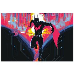 Бэтмен будущего Раскраска картина по номерам на холсте