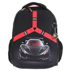 Рюкзак школьный Hatber Ergonomic light "Racing Car" EVA, 38х29х12.5см, светотр, 1 отдел, 2 карм, 1 на спинке