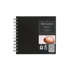 Fabriano Блокнот для зарисовок "Drawingbook" 160г/м2 15x15см мелкозернистая 60л спираль по короткой стороне