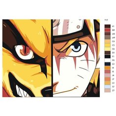 Картина по номерам Т 17 "Наруто и лис", 40х50 см Brushes Paints