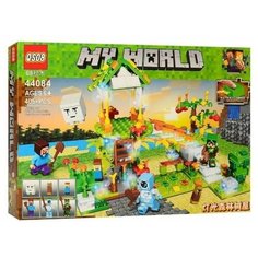 Конструктор Майнкрафт Волшебный лес с подсветкой, 405 деталей Qs08