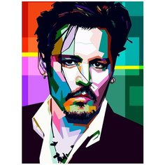 Картина по номерам на холсте Джонни Депп - 6255 В 30x40