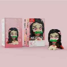 Клинок рассекающий демонов фигурка, конструктор, Незуко Камадо, интерьерный, 3д, из мини блоков, 1670 детали, НЕ совместим с лего Нет бренда