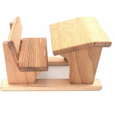 Парта школьная/кукольная мебель/игрушки из дерева Нет бренда