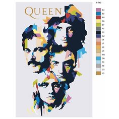 Картина по номерам X-743 "Рок-группа Queen" 80x120 Brushes Paints