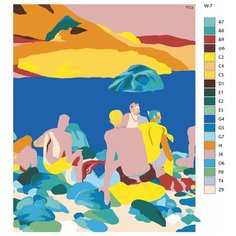Картина по номерам W-7 "Отдыx на пляже" 70x90 Brushes Paints