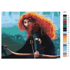 Картина по номерам Y-964 "Мультфильм xрабрая сердцем. Мерида с луком" 70x90 Brushes Paints