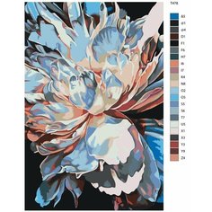 Картина по номерам T478 "голубая гортензия" 70x110 Brushes Paints