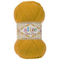 Пряжа Alize Baby best желтый (281), 90%акрил/10%бамбук, 240м, 100г, 1шт