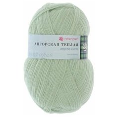 Пряжа Пехорка Ангорская теплая зеленое яблоко (009), 40%шерсть/60%акрил, 480м, 100г, 1шт