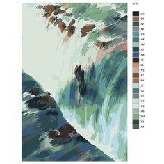 Картина по номерам U-16 "Бушующий водопад", 80x120 см Brushes Paints