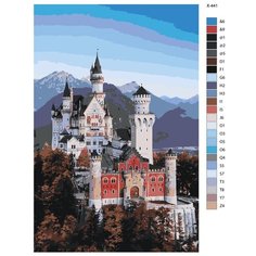 Картина по номерам X-441 "Замок Нойшванштайн" 80x120 Brushes Paints