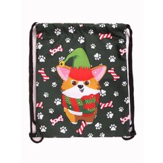 КНР / Мешок для обуви / Новогодняя собака (Корги) 30*39см