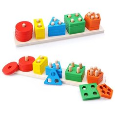 Логическая пирамидка "Геометрик" 5 форм Щепка