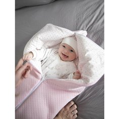 Конверт одеяло для новорожденных, состав: капитоний х/б, размер 75х35,0-6, розовый Baby Nice