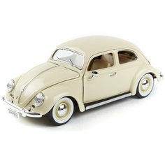 Bburago Машинка металлическая Volkswagen Kafer-Beetle 1955, 1:18, бежевая