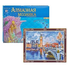 Алмазная мозаика "Лондон", камни разных форм, 40х50 см (с подрамником, с полным заполнением) Рыжий кот