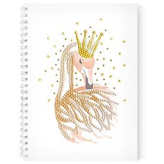 00-00003624 Color kit/Тетрадь/ Алмазная живопись на тетраде /Школьные принадлежности/Алмазная мозаика тетрадь Фламинго, клетка 48 листов TR007