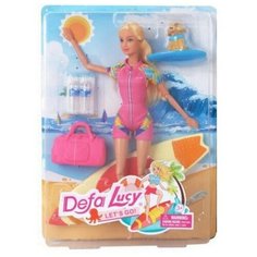 Игр. наб. Defa Lucy "Пляжный отдых", в компл. кукла 29см, предм. 6шт., блистер