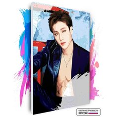 Картина по номерам на холсте Stray Kids Bang Chan Бан Чан, 80 х 120 см Красиво Красим