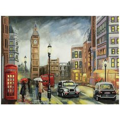 Алмазная мозаика Дождливый Лондон 30x40 см. Freya