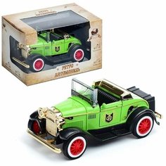 Ретро-автомобиль, кузов "кабриолет", зеленый в коробке Нордпласт