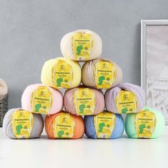 Пряжа "Карамелька ассорти" 100% акрил набор 10 шт. 175м/50гр (Ассорти №1-400) нет бренда