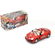 Машинка красный кабриолет на батарейках, световые и звуковые эффекты Toysa