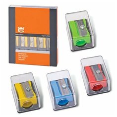 Точилка EISEN (айзен, Германия), с контейнером, "Мини", 4 цвета, 407,053