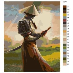 Картина по номерам V-241 "Самурай", 70x90 см Brushes Paints
