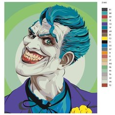 Картина по номерам Z-543 "Джокер. Комиксы" 70x90 Brushes Paints
