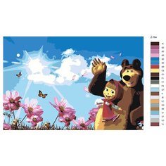 Картина по номерам Z-764 "Маша и Медведь" 70x110 Brushes Paints