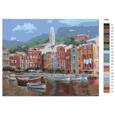 Картина по номерам V-892 "Италия. Портофино", 80x100 см Brushes Paints