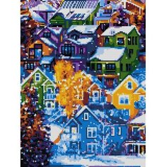 Алмазная мозаика 30 × 40 см, (полное заполнение) «Зимняя Норвегия» Lori