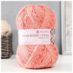 Пряжа "Радужный стиль" 25% шерсть, 75% ПАН 200м/100гр (1137 М) Пехорка